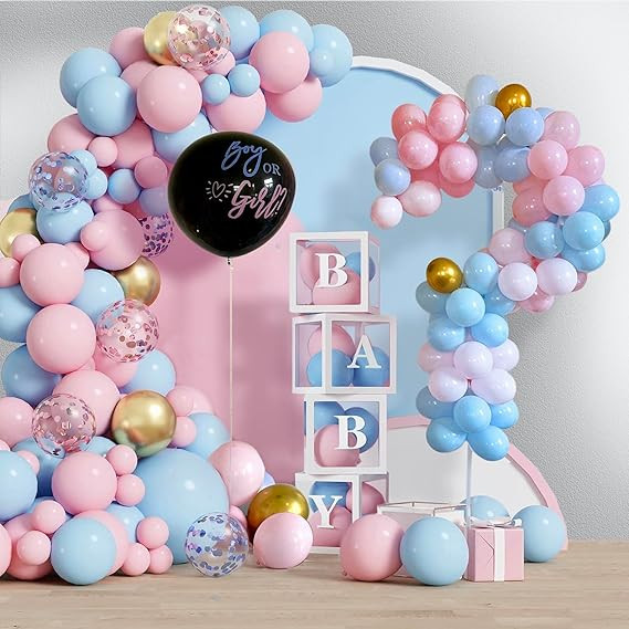 Kit de Toile de fond Arch Personnalisable Baby Shower Douce Fantaisie Rose BRP6-228 main image 1